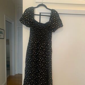 Reformation Black Floral Dress